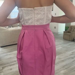 White and Pink size 4 bebe mini dress